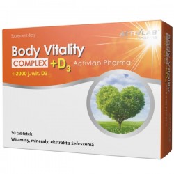 Body Vitality Complex + D3 – Multivitamínico com Ginseng e 2000 IU de Vitamina D3