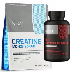 Creatine Pure + Pré Treino N.O. Booster - 300g + 80 Caps