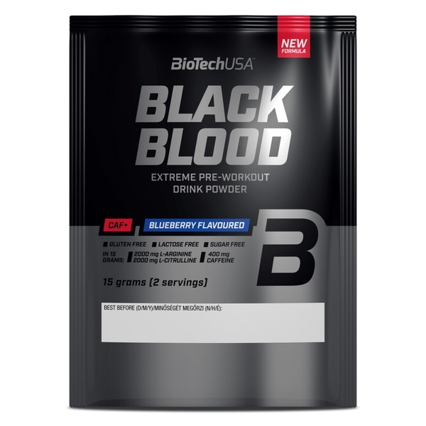 Black Blood Caf+ 15g Biotech - Pré Treino