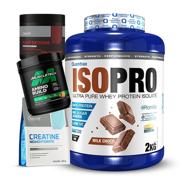 Iso Pro CFM + Creatina Pura 300g + Pump + Creatina 300g