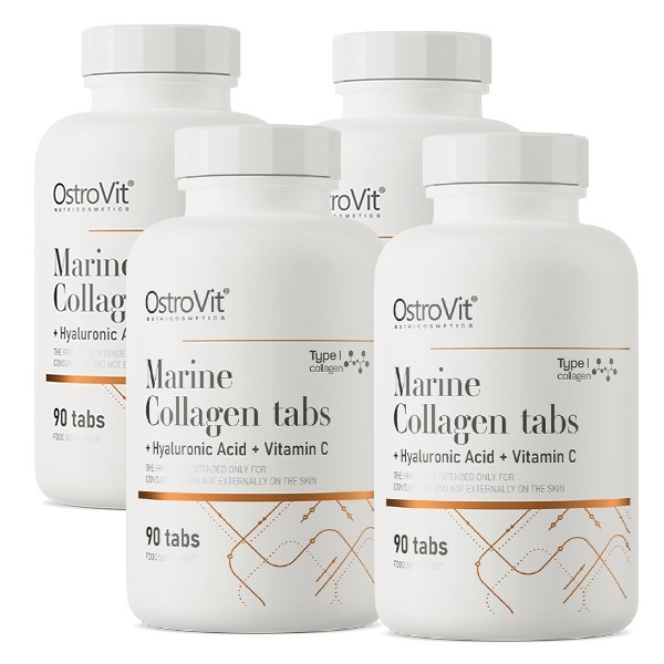 Marine Collagen with Hyaluronic Acid + Vitamin C - 4 x 90 comp