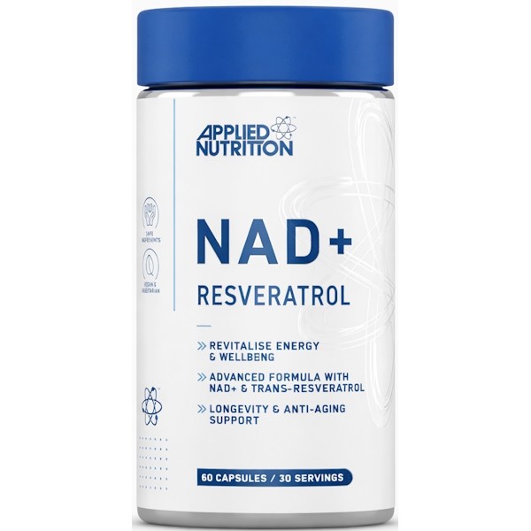 Applied Nutrition NAD+ Resveratrol 60 cápsulas