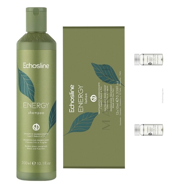 Energy Lotion + Energy Champô - Pack 12 Ampolas + 350ml (