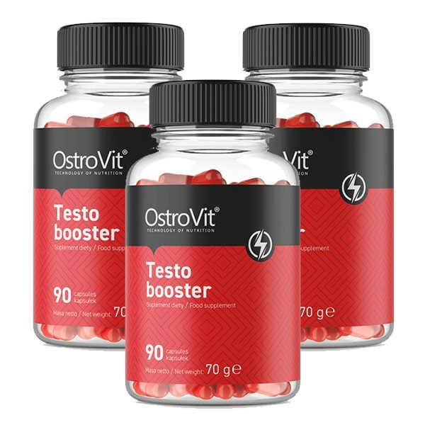 Testo Booster - 3 x 90 Cápsulas - OstroVit - Excelente Pró-Testorerona Natural