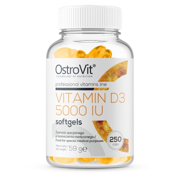 Vitamina D3 5000 - 250 softgels x 5000 UI - OSTROVIT