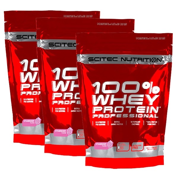 100% Whey Professional - 3 x 500g Scitec Nutrition - NutriBody