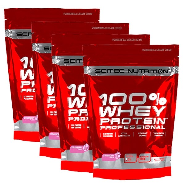 100% Whey Professional - 4 x 500g Scitec Nutrition - NutriBody