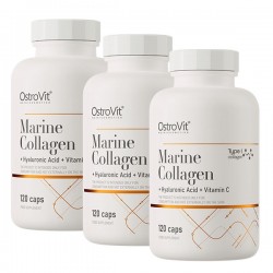 Marine Collagen with Hyaluronic Acid + Vitamin C - 3 x 120 caps (3 meses)