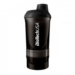 Smart Shaker Transparente Biotech Negro - 600ml