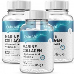 Marine Collagen with Hyaluronic Acid + Vitamin C - 3 x 120 caps (3 meses)