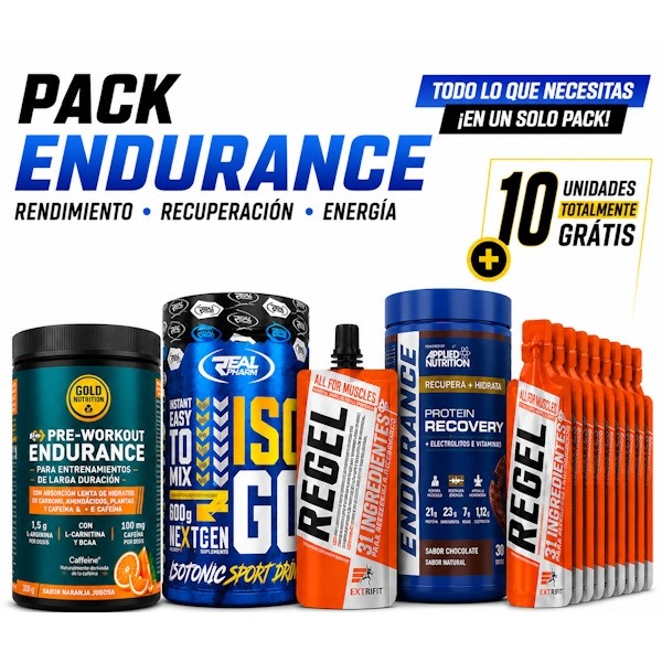 Pack Endurance Completo com Pre-Workout ISO GO Endurance Recovery e 10 Regel grátis