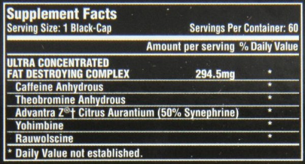 Lipo 6 Black Ultra Concentrado  - 60 cápsulas U.S.A.  - Label
